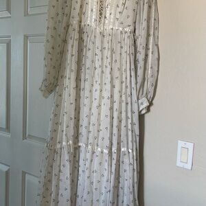 Gunne Sax long sleeve floral dress
